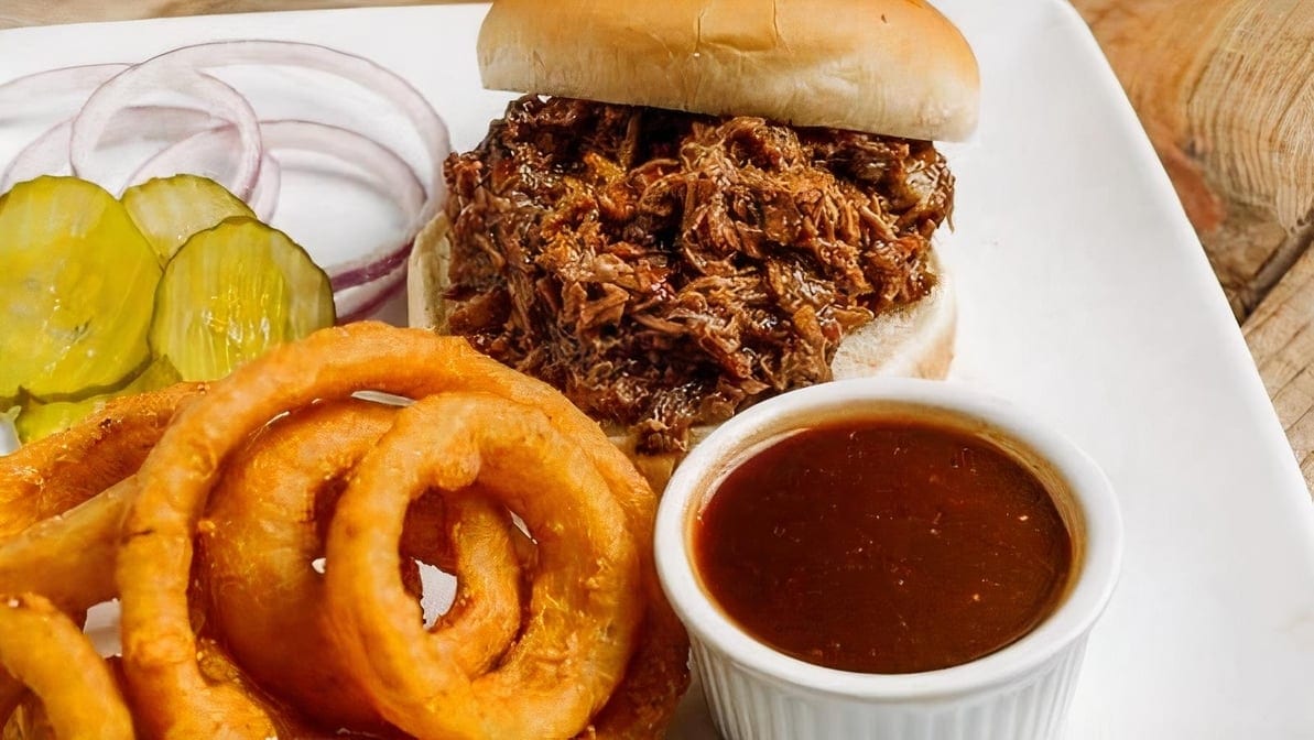 Chopped Beef Sandwich Combo.