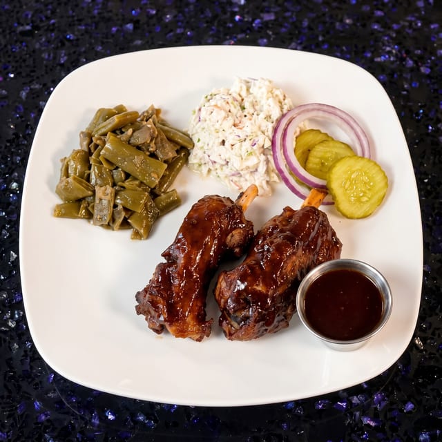Andy's Pork-Bobs Plate.