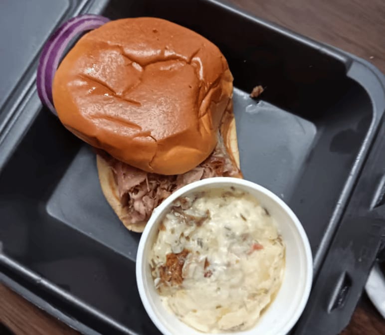 Pulled Pork Tennessee Style Sandwich Combo.