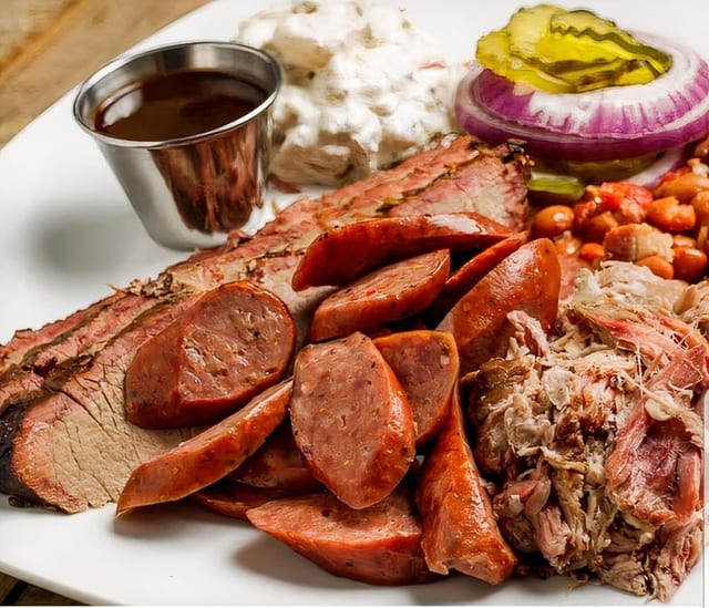 Three-BBQ Meat Plate.